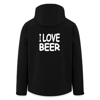 Bière - Veste softshell homme en polyester recyclé Stanley/Stella - noir - Dos - AI Model Male 185 light (185cm)