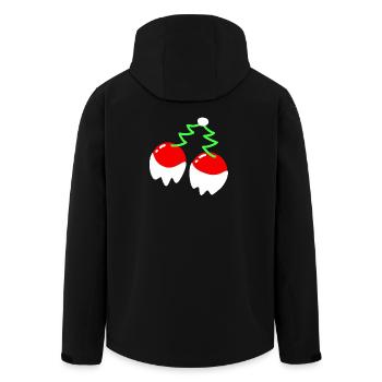 Cherry – Christmas - Men’s Recycled Softshell Jacket by Stanley/Stella - black - Back - AI Model Male 185 light (185cm)