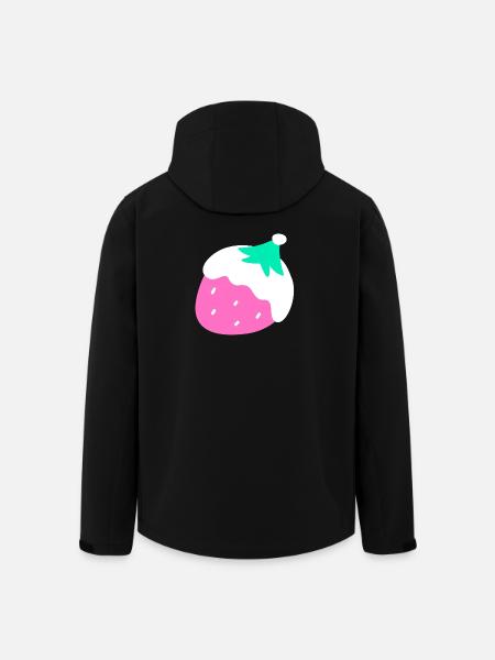 Fraises – Noël - Veste softshell homme en polyester recyclé Stanley/Stella - noir