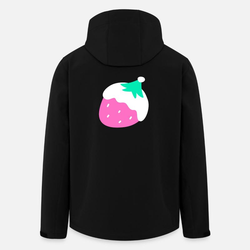 Erdbeeren – Weihnachten - Recycelte Männer Softshell-Jacke von Stanley/Stella - Schwarz