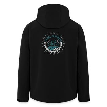 Pedal Pavement - Recycelte Männer Softshell-Jacke von Stanley/Stella - Schwarz - Hinten - AI Model Male 185 light (185cm)