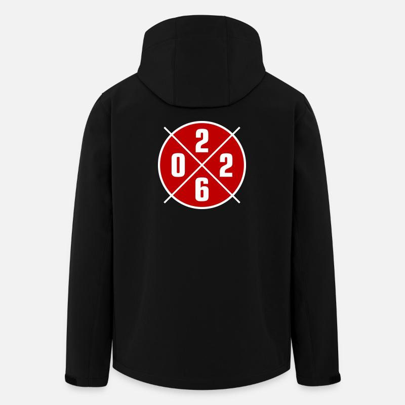 2026 Jahr Kreis - Recycelte Männer Softshell-Jacke von Stanley/Stella - Schwarz