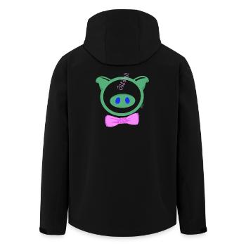 HoOoOh! Le Cochon Chic - Veste softshell homme en polyester recyclé Stanley/Stella - noir - Dos - AI Model Male 185 light (185cm)