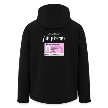 je peux jai permis - obtention de votre permis - Veste softshell homme en polyester recyclé Stanley/Stella - noir - Dos - AI Model Male 185 light (185cm)