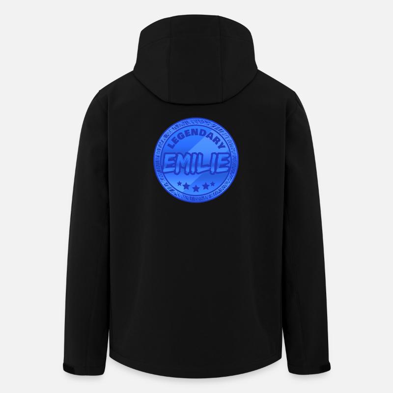 Prénom Emilie - Veste softshell homme en polyester recyclé Stanley/Stella - noir
