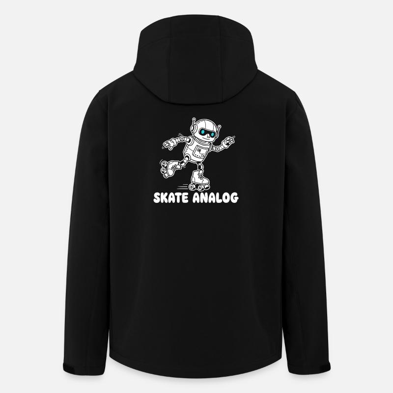 Robot Skate Analogique - Veste softshell homme en polyester recyclé Stanley/Stella - noir