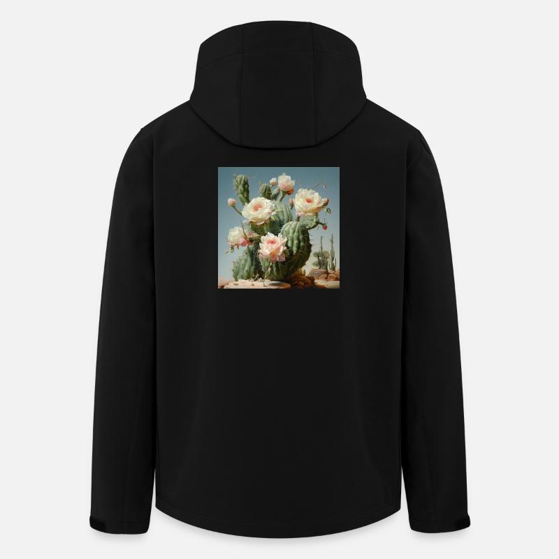 Cactus flowers in the desert light - Men’s Recycled Softshell Jacket by Stanley/Stella - black