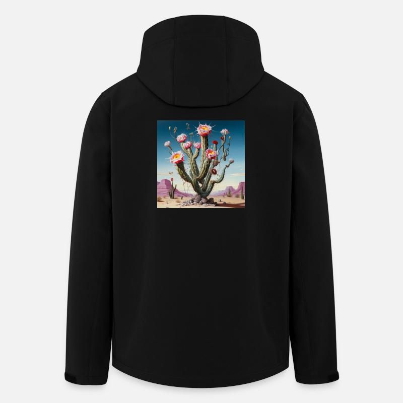 Desert Cactus Blossom Rush - Men’s Recycled Softshell Jacket by Stanley/Stella - black