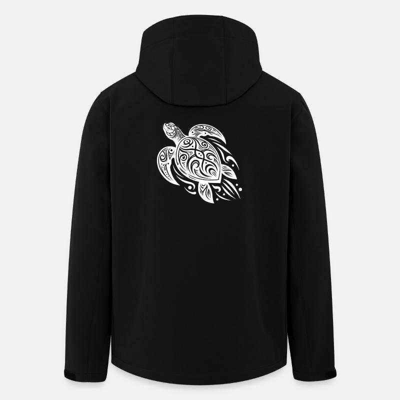 Tradition meets modern turtle tattoo - Men’s Recycled Softshell Jacket by Stanley/Stella - black