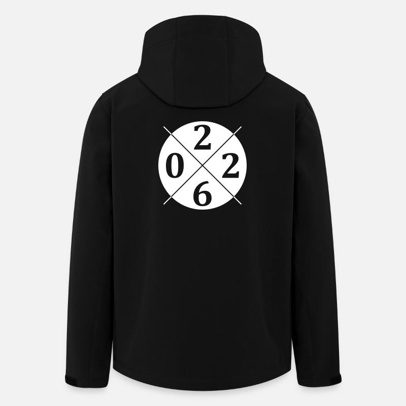 2026 Kreis - Recycelte Männer Softshell-Jacke von Stanley/Stella - Schwarz