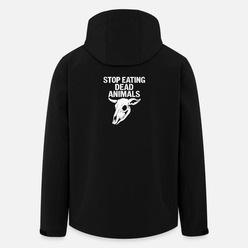 Stop Eating Dead Animals - Men’s Recycled Softshell Jacket by Stanley/Stella - black