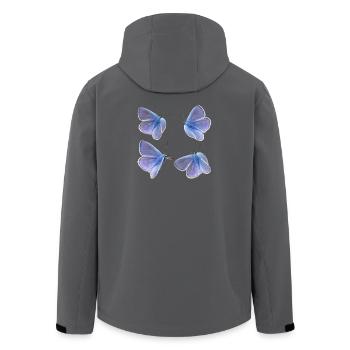 vier Bläulinge - Recycelte Männer Softshell-Jacke von Stanley/Stella - Schwarz - Hinten - AI Model Male 185 light (185cm)