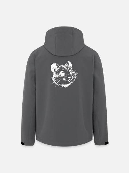 Cute hamster with cheerful, lively eyes - Men’s Recycled Softshell Jacket by Stanley/Stella - black