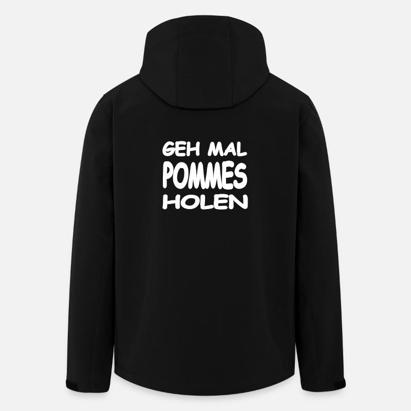 Pommes - Recycelte Männer Softshell-Jacke von Stanley/Stella - Schwarz