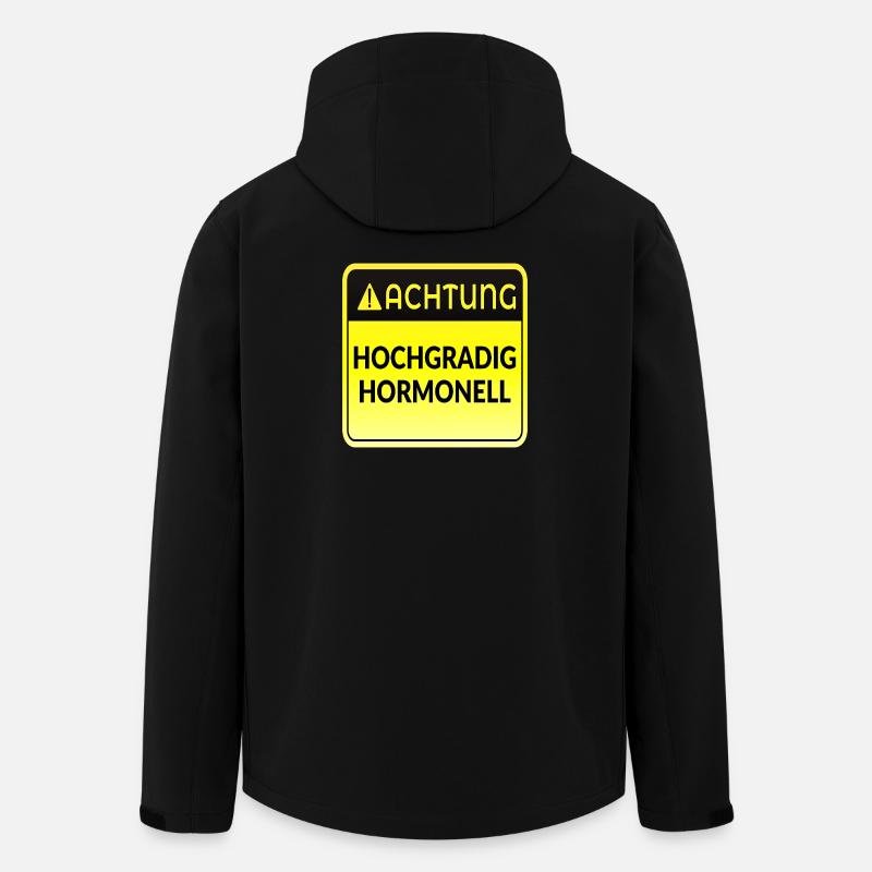 ACHTUNG HORMONE WECHSELJAHRE - Recycelte Männer Softshell-Jacke von Stanley/Stella - Schwarz