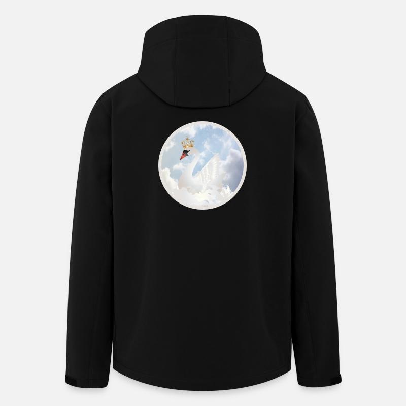 Royal Swan in the Clouds - Men’s Recycled Softshell Jacket by Stanley/Stella - black