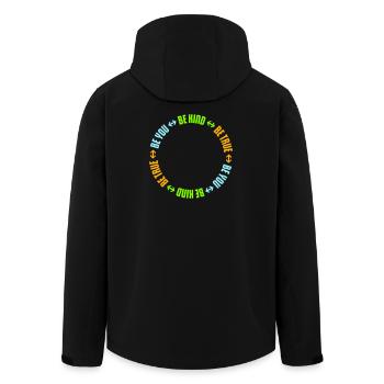 Sois gentil, sois sincère, sois toi-même, un amour de soi inspirant - Veste softshell homme en polyester recyclé Stanley/Stella - noir - Dos - AI Model Male 185 light (185cm)