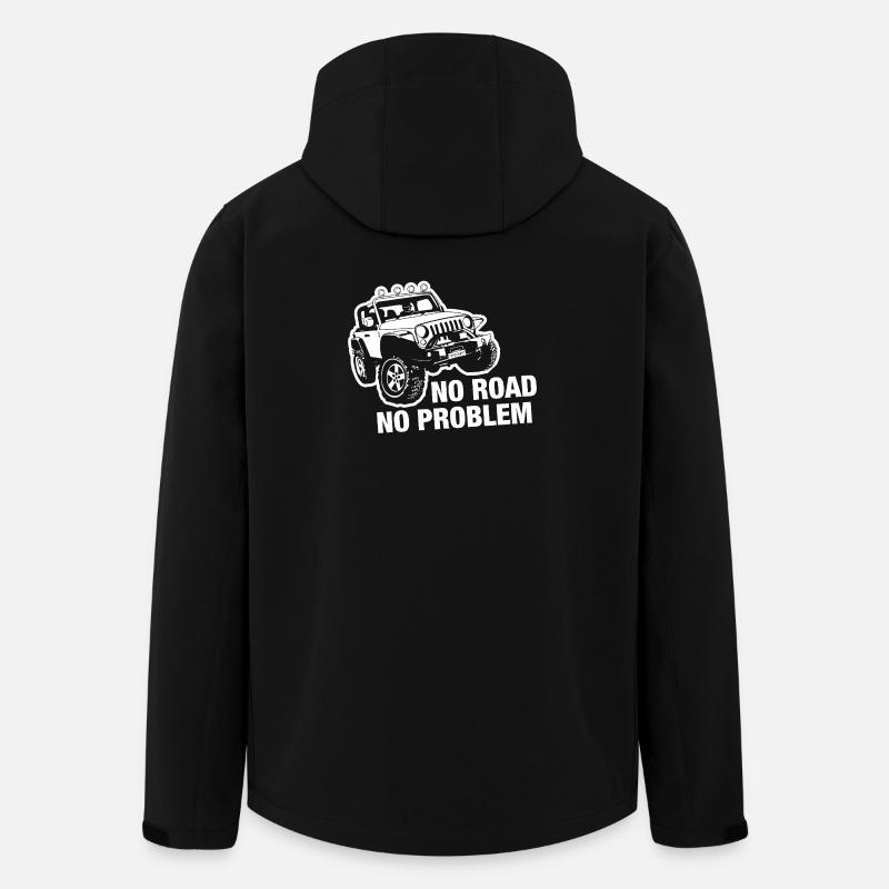 No Road - No Problem | Jeeper | Offroad - Recycelte Männer Softshell-Jacke von Stanley/Stella - Schwarz