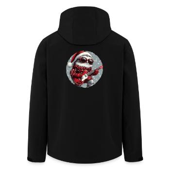 Eule Weihnachten Gitarre - Recycelte Männer Softshell-Jacke von Stanley/Stella - Schwarz - Hinten - AI Model Male 185 light (185cm)