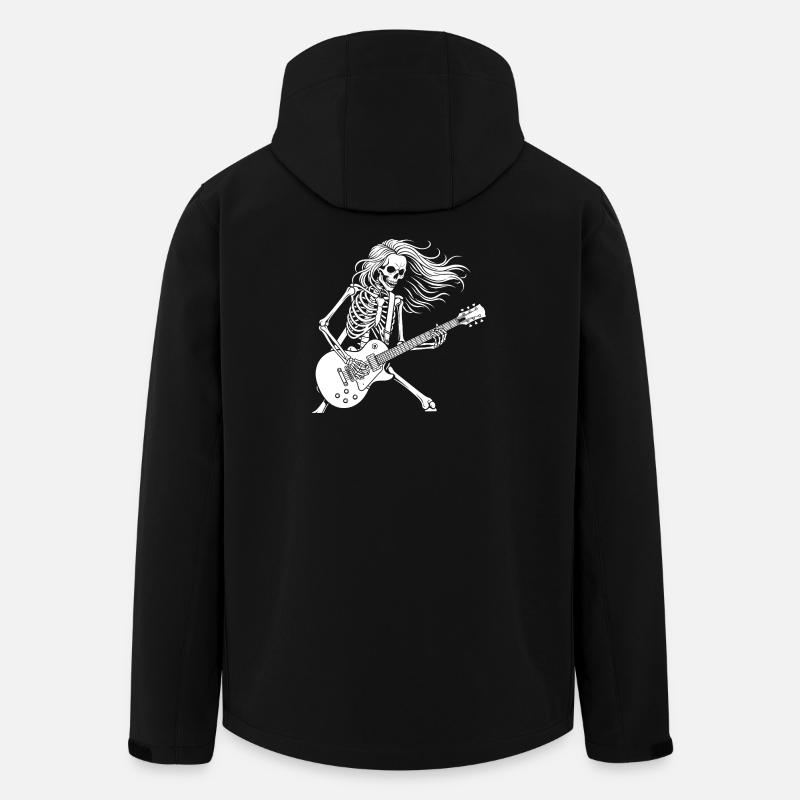 Rock Star Skeleton Guitar Playe - Men’s Recycled Softshell Jacket by Stanley/Stella - black