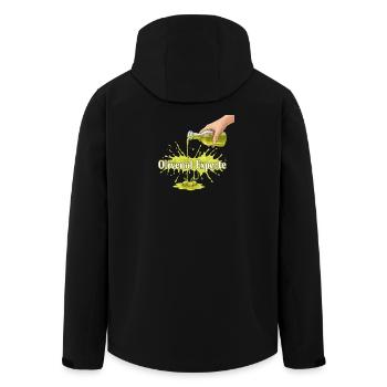 Olivenöl Experte - Recycelte Männer Softshell-Jacke von Stanley/Stella - Schwarz - Hinten - AI Model Male 185 light (185cm)