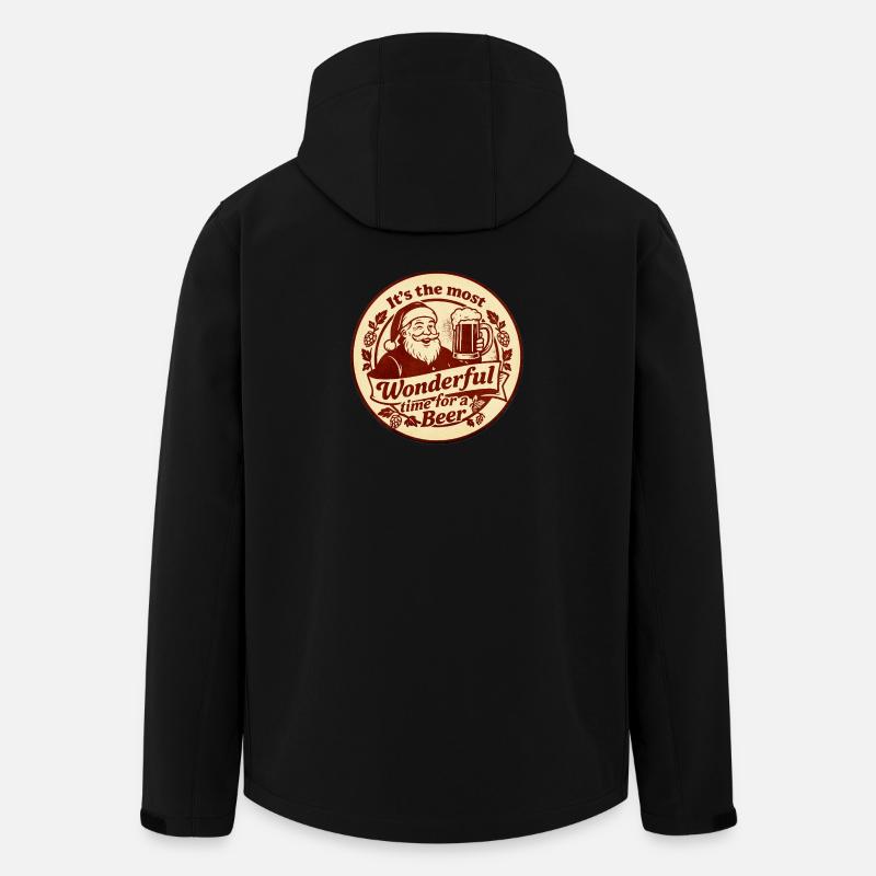 Weihnachtsbier Retrobadge - Recycelte Männer Softshell-Jacke von Stanley/Stella - Schwarz