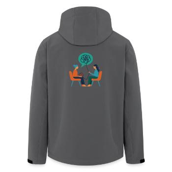 Thérapeute – Illustration de la psyché - Veste softshell homme en polyester recyclé Stanley/Stella - noir - Dos - AI Model Male 185 light (185cm)