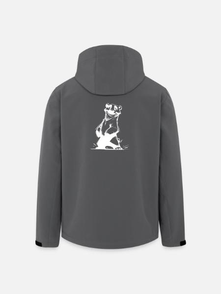 Lächelnder Eisbär Lieblingsmaskottchen Skizze - Recycelte Männer Softshell-Jacke von Stanley/Stella - Schwarz