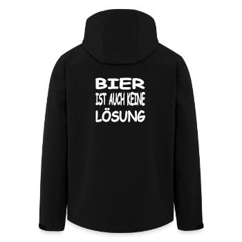 Bière - Veste softshell homme en polyester recyclé Stanley/Stella - noir - Dos - AI Model Male 185 light (185cm)
