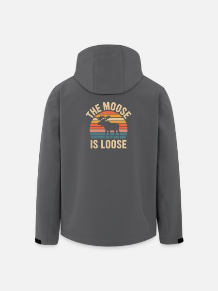 Moose Sunset Is Loose - Men’s Recycled Softshell Jacket by Stanley/Stella - black