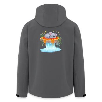 Rivière de lave Koala Dream - Veste softshell homme en polyester recyclé Stanley/Stella - noir - Dos - AI Model Male 185 light (185cm)