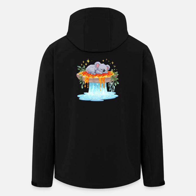 Koala Traum Lavafluss - Recycelte Männer Softshell-Jacke von Stanley/Stella - Schwarz