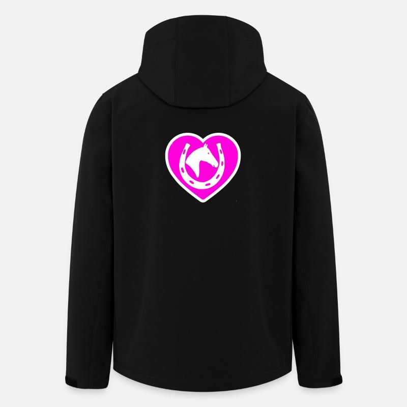 Chevaux - Veste softshell homme en polyester recyclé Stanley/Stella - noir