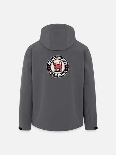 Antifaschistische Katzen Freunde - Gegen Rechts - Recycelte Männer Softshell-Jacke von Stanley/Stella - Schwarz