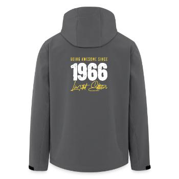 1966 Né 60e anniversaire - Veste softshell homme en polyester recyclé Stanley/Stella - charbon - Dos - AI Model Male 185 light (185cm)