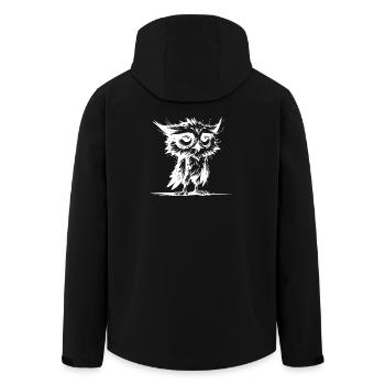 Owls, morning grouches, I didn't oversleep - Men’s Recycled Softshell Jacket by Stanley/Stella - black - Back - AI Model Male 185 light (185cm)
