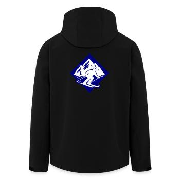 Ski Sport Silhouette Berge - Recycelte Männer Softshell-Jacke von Stanley/Stella - Schwarz - Hinten - AI Model Male 185 light (185cm)