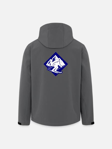 Ski Sport Silhouette Mountains - Men’s Recycled Softshell Jacket by Stanley/Stella - black