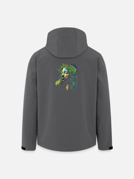 Jesus Rastafari Farbexplosion - Recycelte Männer Softshell-Jacke von Stanley/Stella - Schwarz