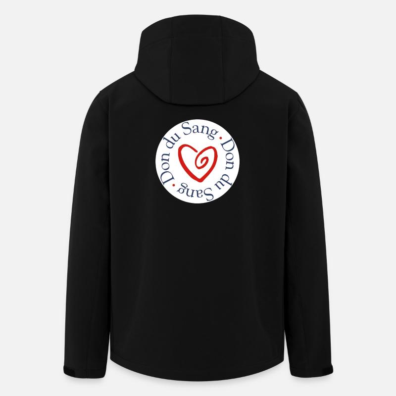 Blood Donation Heart Solidarity - Men’s Recycled Softshell Jacket by Stanley/Stella - black