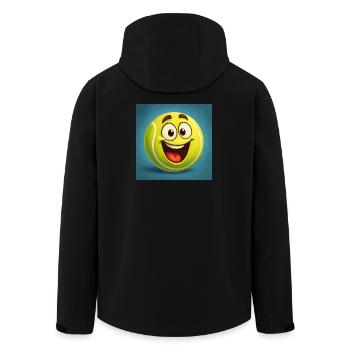 Visage de balle de tennis heureux - Veste softshell homme en polyester recyclé Stanley/Stella - noir - Dos - AI Model Male 185 light (185cm)