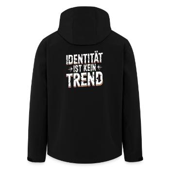 L’identité n’est pas une déclaration de tendance La fierté - Veste softshell homme en polyester recyclé Stanley/Stella - noir - Dos - AI Model Male 185 light (185cm)