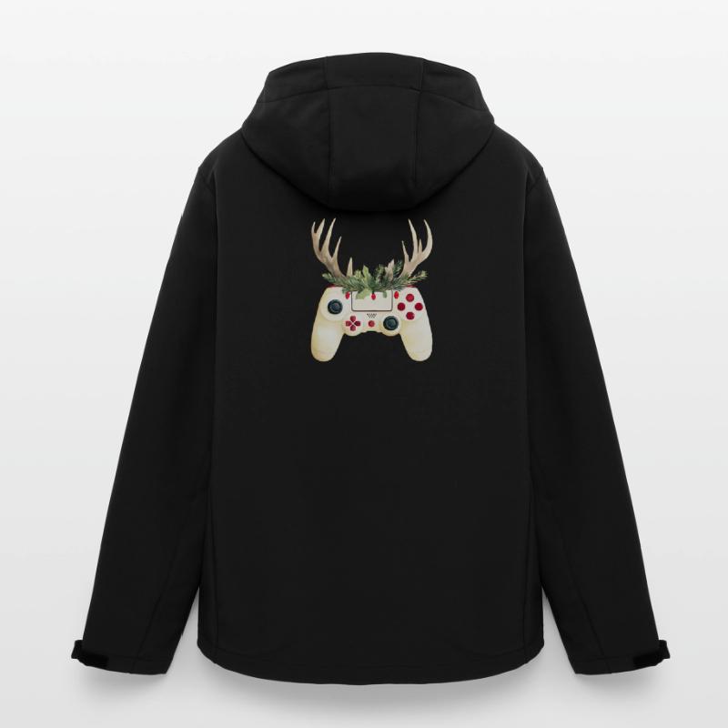Weihnachtscontroller mit Hirschgeweih Recycelte Männer Softshell-Jacke von Stanley/Stella