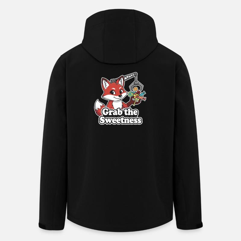 Fox attrape des bonbons - Veste softshell homme en polyester recyclé Stanley/Stella - noir