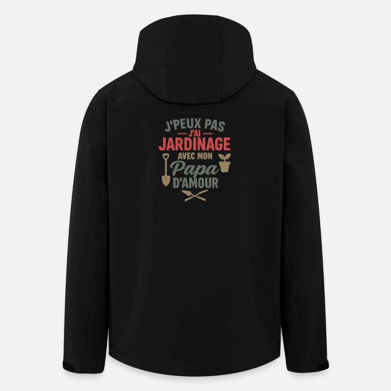 Gartenarbeit Daddy Love - Recycelte Männer Softshell-Jacke von Stanley/Stella - Schwarz