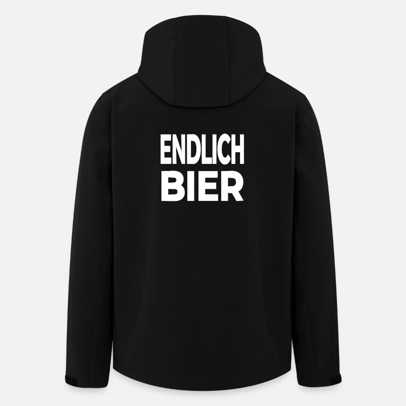 Bier - Recycelte Männer Softshell-Jacke von Stanley/Stella - Schwarz
