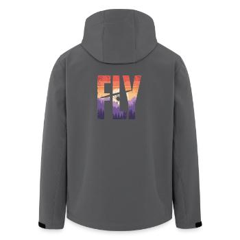 Vol vers le coucher du soleil - Veste softshell homme en polyester recyclé Stanley/Stella - noir - Dos - AI Model Male 185 light (185cm)
