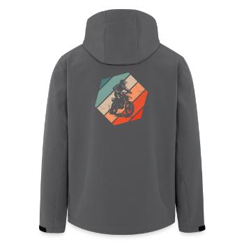 Conception motocross Power Motocross - Veste softshell homme en polyester recyclé Stanley/Stella - noir - Dos - AI Model Male 185 light (185cm)