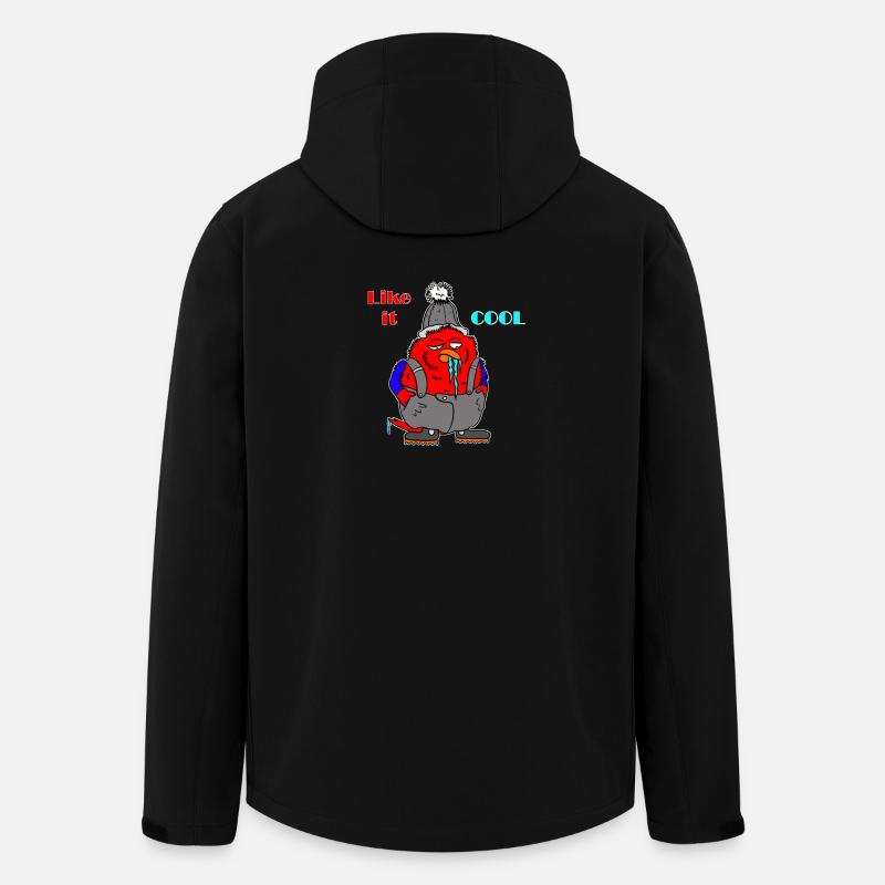 Chillin' Bird Winter Cartoon - Men’s Recycled Softshell Jacket by Stanley/Stella - black
