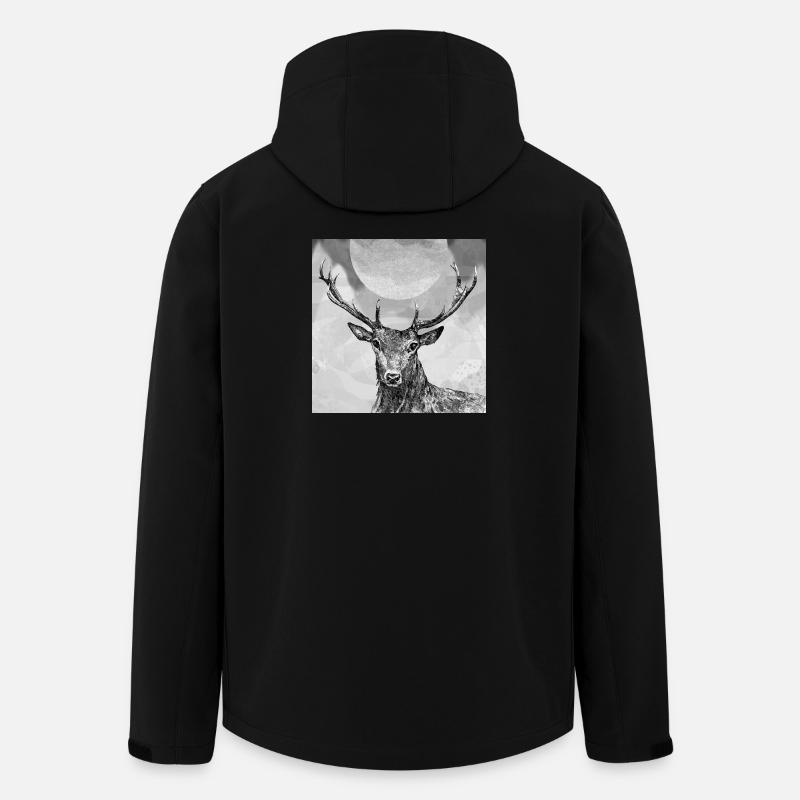 Cerf - Veste softshell homme en polyester recyclé Discoverer Stanley/Stella - noir